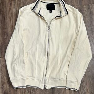 Tommy Hilfiger Men's White Zip-Up Sweater